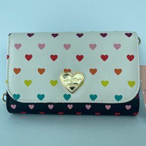 LuvBetsey by Betsey Johnson Hearts Crossbody Purse New